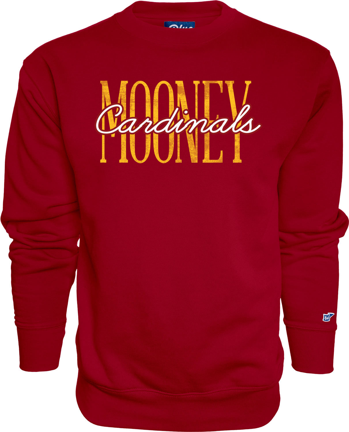 Blue 84 Campbell Red Crewneck Sweatshirt w/Puffed Logo