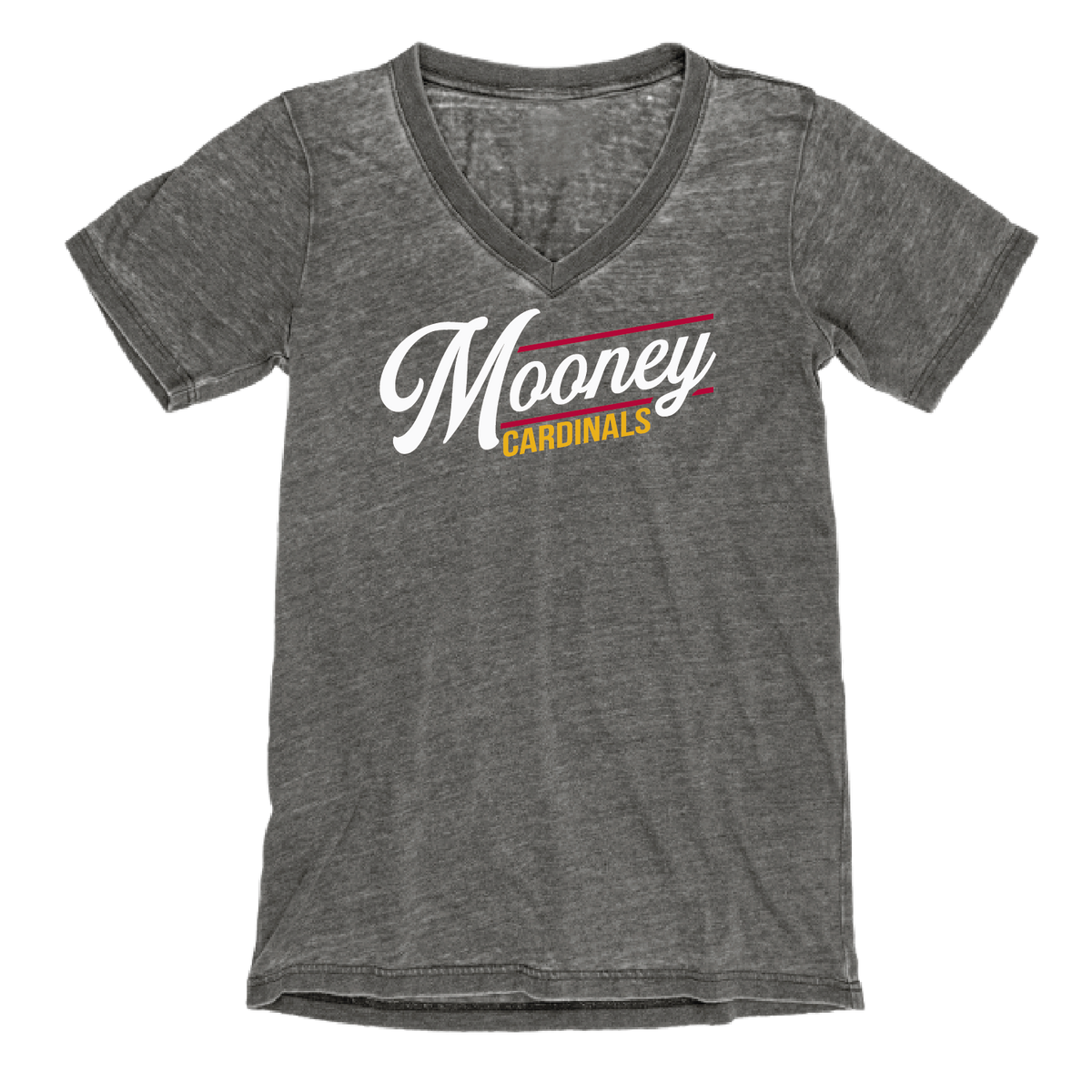Ladies Blue  84 Burnout washed V-Neck T-Shirt