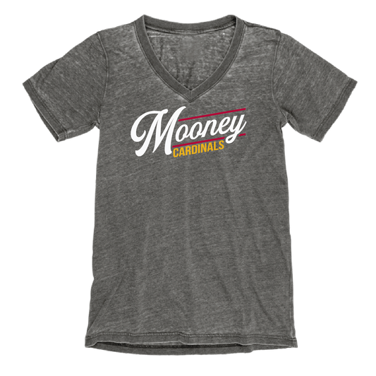Ladies Blue  84 Burnout washed V-Neck T-Shirt