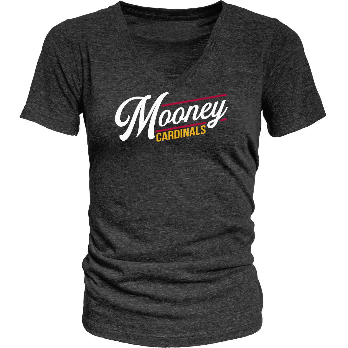 Ladies Blue 84 Round Neck Tri-Blend T-Shirt