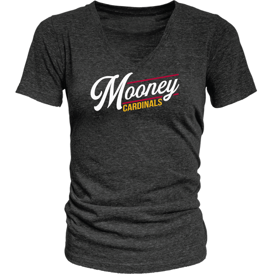Ladies Blue 84 Round Neck Tri-Blend T-Shirt