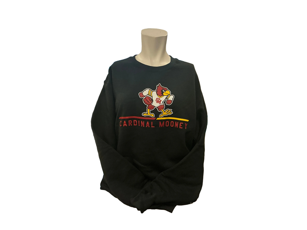 Port & Co Walking Cardinal Black Crewneck
