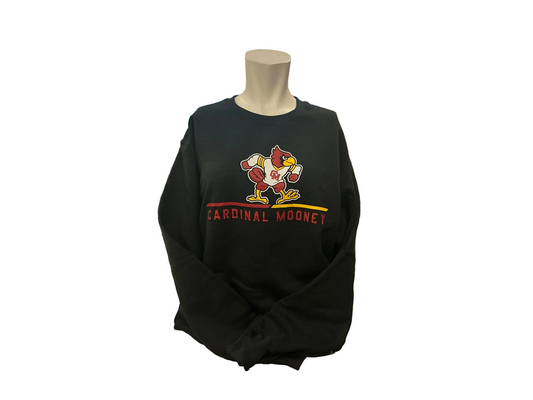 Port & Co Walking Cardinal Black Crewneck