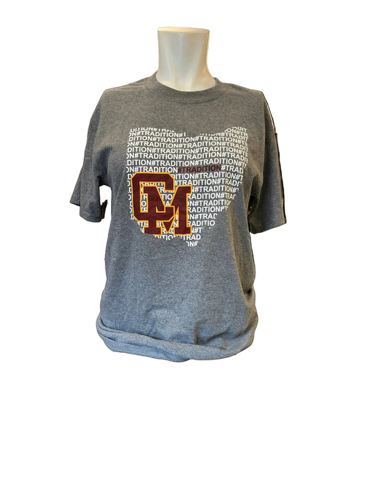 Port & Co Grey  State Tradition T -Shirt