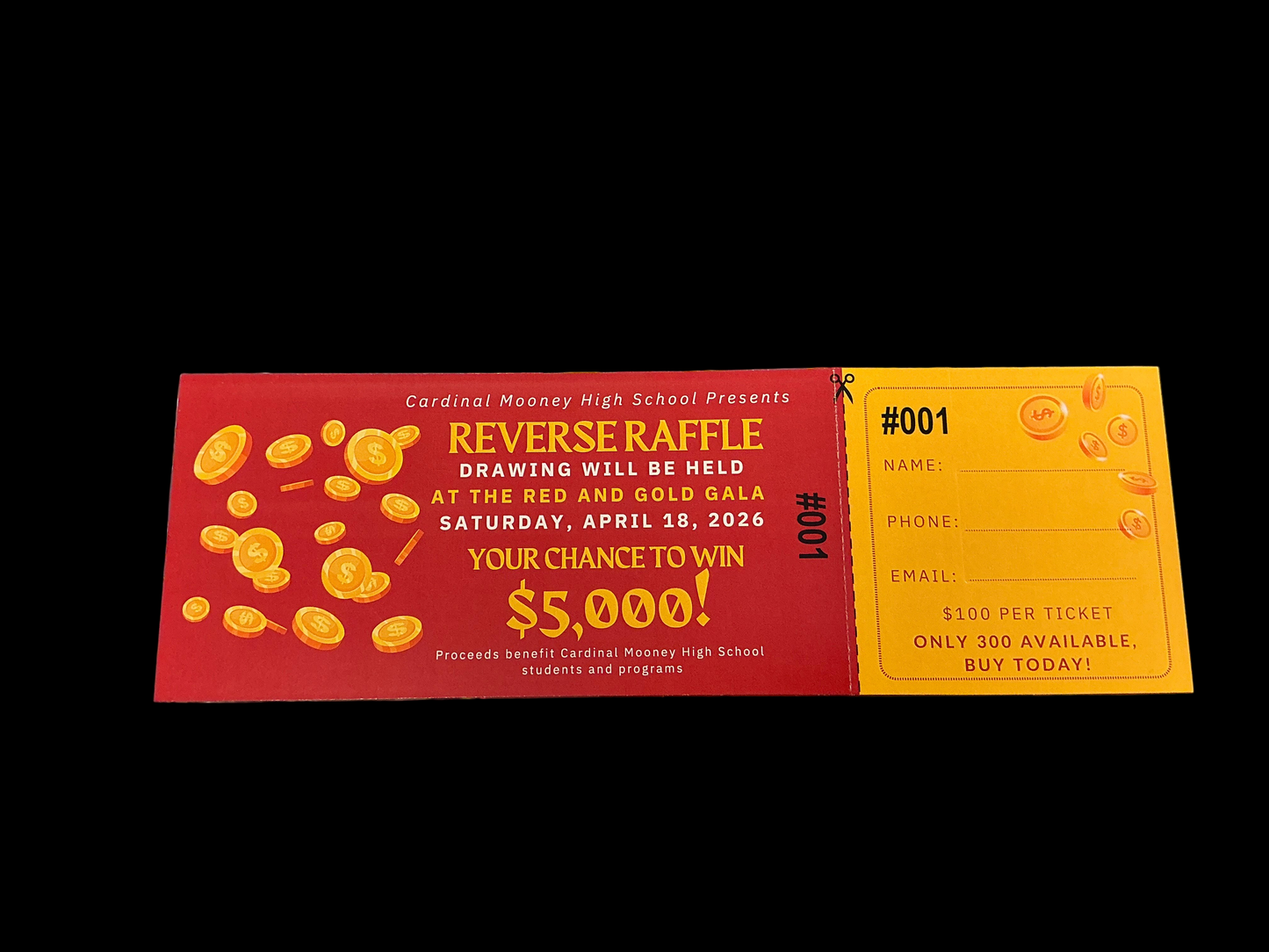 REVERSE RAFFLE TICKET