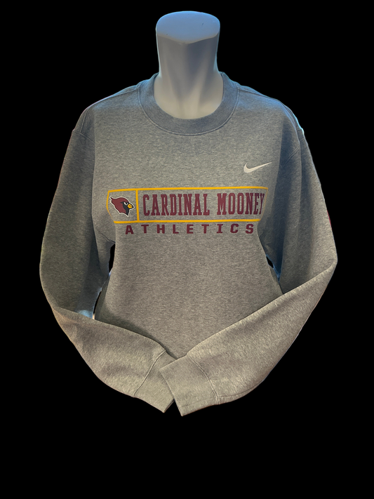 Nike Club Fleece Crew Neck Sweatshirt (Light Gray)